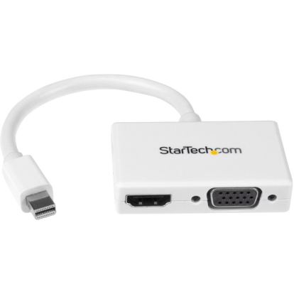 StarTech.com Travel A/V Adapter - 2-in-1 Mini DisplayPort to HDMI or VGA Converter - White1