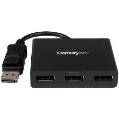 StarTech.com 3-Port Multi Monitor Adapter, DisplayPort 1.2 MST Hub, Dual 4K, 1x 1080p, Video Splitter for Extended Desktop Mode, Windows1