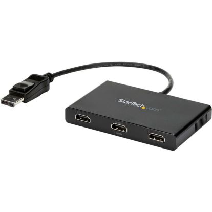 StarTech.com 3-Port Multi Monitor Adapter, DisplayPort to 3x HDMI MST Hub, Triple 1080p, Video Splitter for Extended Desktop Mode, Windows1