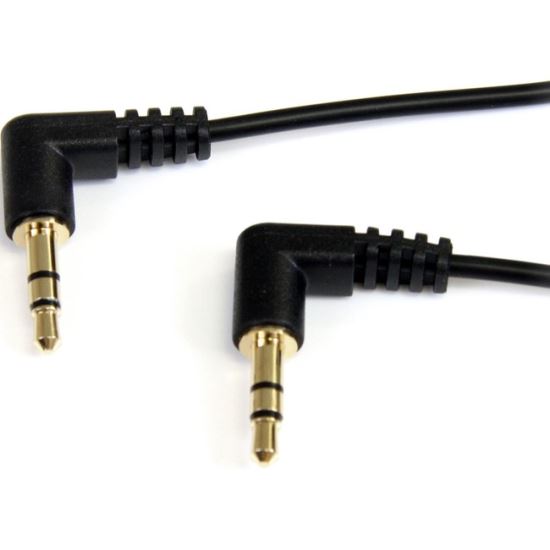 StarTech.com 1 ft Slim 3.5mm Right Angle Stereo Audio Cable - M/M1