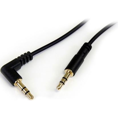 StarTech.com 1 ft Slim 3.5mm to Right Angle Stereo Audio Cable - M/M1