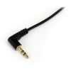 StarTech.com 1 ft Slim 3.5mm to Right Angle Stereo Audio Cable - M/M2