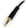 StarTech.com 1 ft Slim 3.5mm to Right Angle Stereo Audio Cable - M/M3