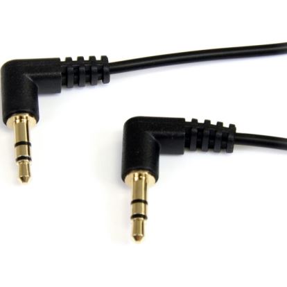 StarTech.com 3 ft Slim 3.5mm Right Angle Stereo Audio Cable - M/M1