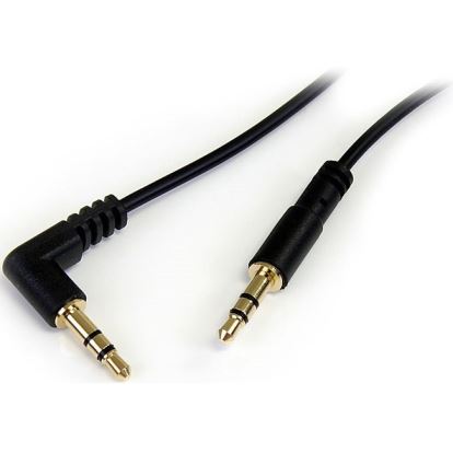 StarTech.com 6 ft Slim 3.5mm to Right Angle Stereo Audio Cable - M/M1