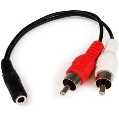 StarTech.com 6in Stereo Audio Cable - 3.5mm Female to 2x RCA Male1