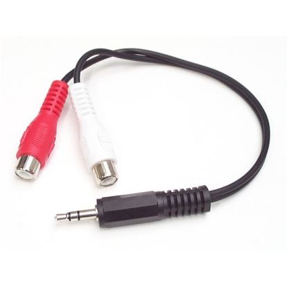 StarTech.com 6in Stereo Audio Cable - 3.5mm Male to 2x RCA Female1