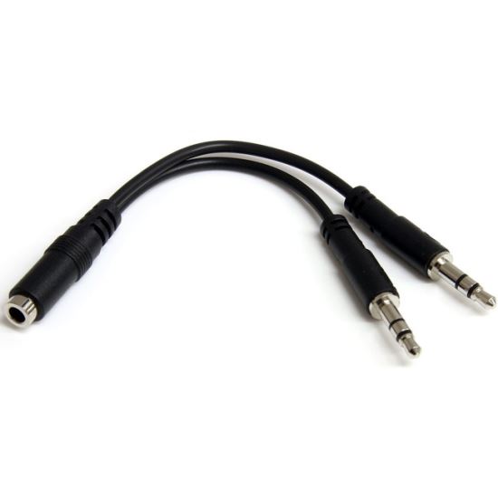 StarTech.com 3.5mm 4 Position to 2x 3 Position 3.5mm Headset Splitter Adapter - F/M1