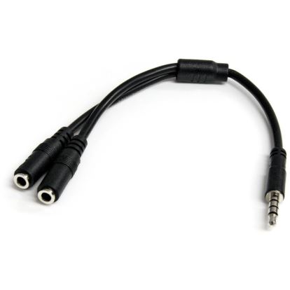 StarTech.com Headset adapter for headsets with separate headphone / microphone plugs - 3.5mm 4 position to 2x 3 position 3.5mm M/F1