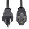 StarTech.com 15ft (4.5m) Power Extension Cord, NEMA5-15R to NEMA5-15P Black Extension Cord, 13A 125V, 16AWG, Computer Power Extension Cable5