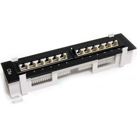 StarTech.com 1U 12 Port Wall Mount Cat5e 110 Patch Panel - 45 Degree1