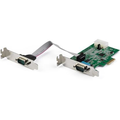 StarTech.com 2-port PCI Express RS232 Serial Adapter Card - PCIe Serial DB9 Controller Card 16950 UART - Low Profile - Windows and Linux1