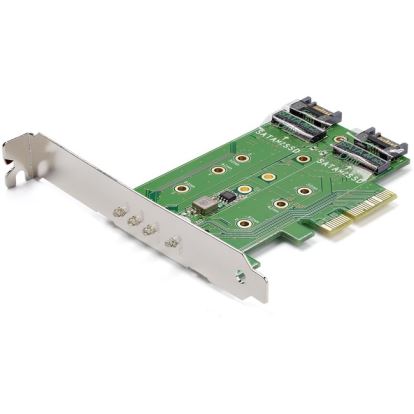 StarTech.com M.2 Adapter - 3 Port - 1 x PCIe (NVMe) M.2 - 2 x SATA III M.2 - SSD PCIE M.2 Adapter - M2 SSD - PCI Express SSD1