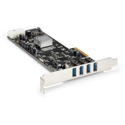 StarTech.com 4 Port PCI Express (PCIe) SuperSpeed USB 3.0 Card Adapter w/ 4 Dedicated 5Gbps Channels - UASP - SATA/LP4 Power1