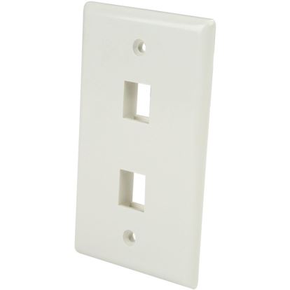 StarTech.com Dual Outlet RJ45 Universal Wall Plate White1
