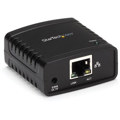 StarTech.com 10/100Mbps Ethernet to USB 2.0 Network LPR Print Server - USB Print Server with 10Base-T/100Base-TX Auto-sensing1