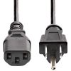 StarTech.com 10ft (3m) Computer Power Cord, NEMA 5-15P to C13, 10A 125V, 18AWG, Black Replacement AC PC Power Cord, TV/Monitor Power Cable5