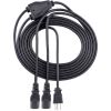 StarTech.com 10ft (3m) Computer Power Y Cord, NEMA 5-15P to C13, 10A 125V, 18AWG, Black Replacement PC Power Cord, TV/Monitor Power Cable7