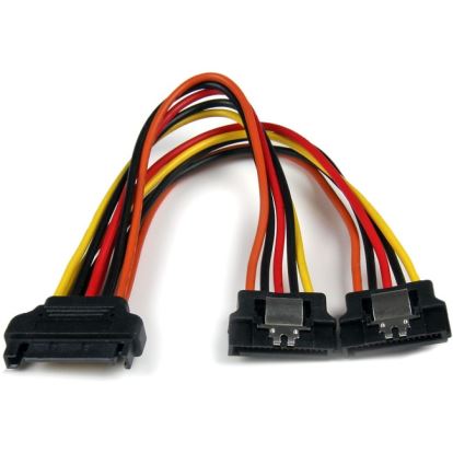 StarTech.com 6in Latching SATA Power Y Splitter Cable Adapter - M/F1