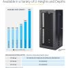 StarTech.com 12U 19" Wall Mount Network Cabinet - 20" Deep Hinged Locking IT Data Enclosure - Flexible Vented Rack w/Shelf - Switch Depth11