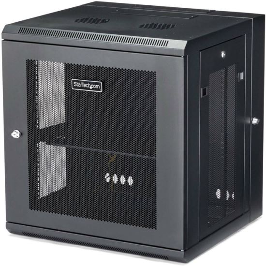 StarTech.com 12U 19" Wall Mount Network Cabinet - 16" Deep Hinged Locking Flexible IT Data Equipment Rack Vented Switch Enclosure w/Shelf1