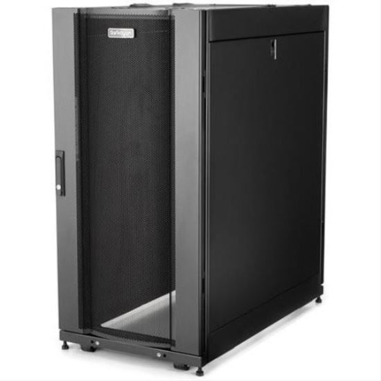 StarTech.com 25U Server Rack Cabinet - 4 Post Adjustable Depth 7-35" Locking Vented Rolling Network/Data/IT Enclosure w/Casters/Cable Mgmt1