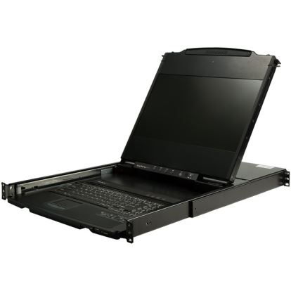 StarTech.com Dual Rail Rackmount KVM Console HD 1080p - DVI/VGA KVM w/17" LCD Monitor - 1U LCD KVM Server Rack Drawer w/Cables USB Support1