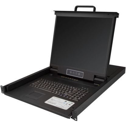 StarTech.com 8 Port Rackmount KVM Console w/ Cables - Integrated KVM Switch w/ 19" LCD - 1U LCD KVM Drawer 50000 MTBF - USB + VGA Support1