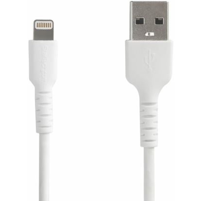 StarTech.com 6 foot/2m Durable White USB-A to Lightning Cable, Rugged Heavy Duty Charging/Sync Cable for Apple iPhone/iPad MFi Certified1