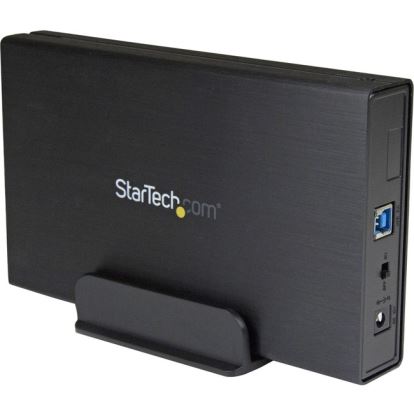 StarTech.com 3.5in Black USB 3.0 External SATA III Hard Drive Enclosure with UASP for SATA 6 Gbps - Portable External HDD1