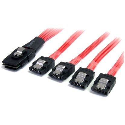 StarTech.com 1m Serial Attached SCSI SAS Cable - SFF-8087 to 4x Latching SATA1