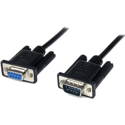 StarTech.com 2m Black DB9 RS232 Serial Null Modem Cable F/M1