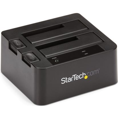 StarTech.com Dual-Bay USB 3.1 to SATA Hard Drive Docking Station, 2.5/3.5" SATA I/II/III, SSD/HDD Dock, USB Hard Drive Bay, Top-Loading1