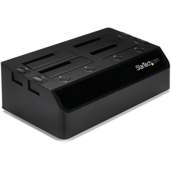 StarTech.com 4-Bay USB 3.0 to SATA Hard Drive Docking Station, 2.5/3.5" SATA III (6Gbps) SSD/HDD Dock, USB Hard Drive Bay, Top-Loading1