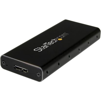 StarTech.com USB 3.1 Gen 2 (10Gbps) mSATA Drive Enclosure - Aluminum - Portable Data Storage for mSATA and mSATA Mini (Half-Size)1