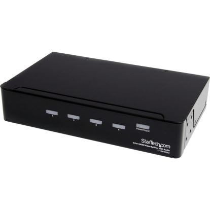 StarTech.com HDMI Splitter 1 In 4 Out - 1080p - 4 Port -Mounting Brackets - 1.3 Audio - HDMI Multi Port - HDMI Audio Splitter1