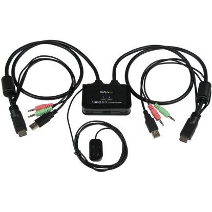 StarTech.com 2 Port USB HDMI Cable KVM Switch with Audio and Remote Switch - USB Powered1