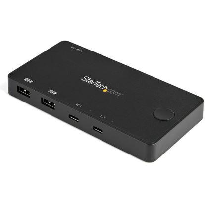 StarTech.com 2 Port USB C KVM Switch - 4K 60Hz HDMI - Compact UHD Desktop KVM Switch w/USB Type C Cables - Bus Powered MacBook ThinkPad1