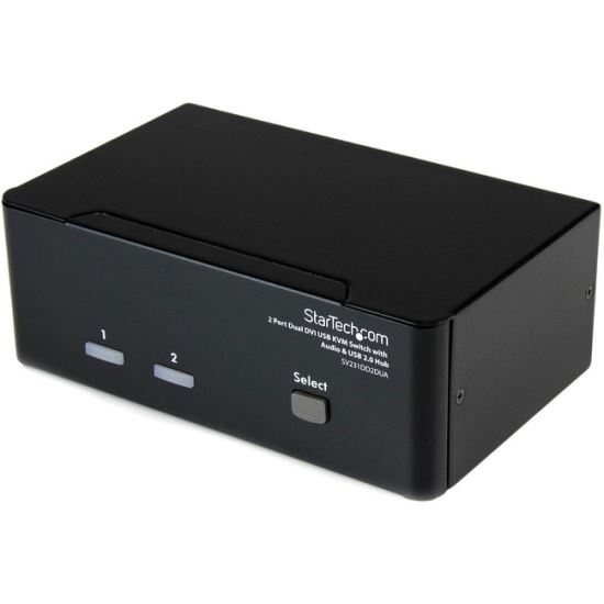 StarTech.com 2 Port Dual DVI USB KVM Switch w/ Audio & USB Hub1