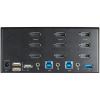 StarTech.com 2 Port Triple Monitor DisplayPort KVM Switch 4K 60Hz UHD HDR, DP 1.2 KVM Switch, 2-Pt USB 3.0 Hub, 4x USB HID, Audio, Hotkey3