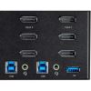 StarTech.com 2 Port Triple Monitor DisplayPort KVM Switch 4K 60Hz UHD HDR, DP 1.2 KVM Switch, 2-Pt USB 3.0 Hub, 4x USB HID, Audio, Hotkey8