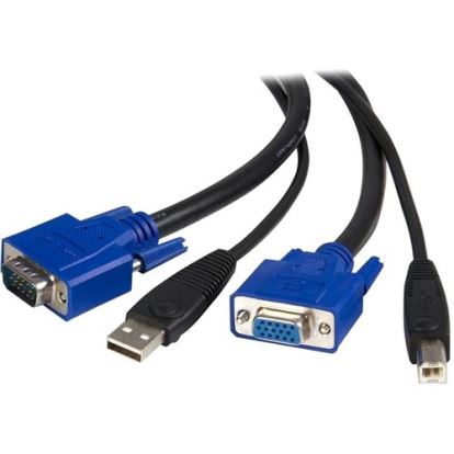 StarTech.com 10 ft 2-in-1 Universal USB KVM Cable - Video / USB cable - HD-15, 4 pin USB Type B (M) - 4 pin USB Type A, HD-15 - 101