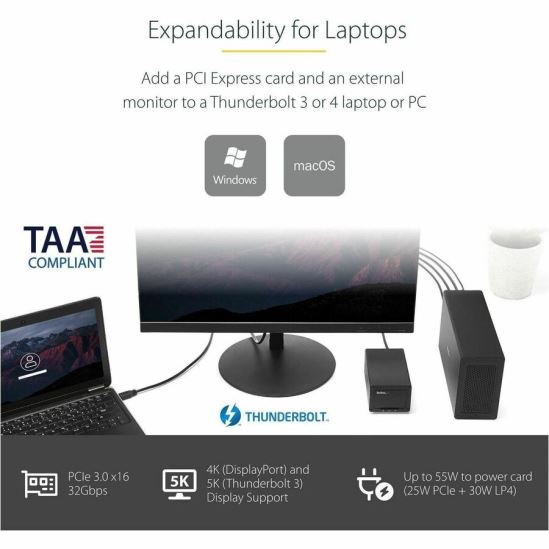 FriendsOffice store. StarTech.com Thunderbolt 3 PCIe Expansion Chassis ...