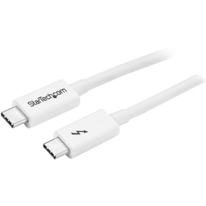 StarTech.com 1m Thunderbolt 3 Cable - 20Gbps - White - Thunderbolt / USB-C / DisplayPort Compatible - Thunderbolt 3 USB-C Cable1