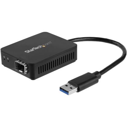 StarTech.com USB 3.0 to Fiber Optic Converter - USB to Open SFP Adapter - Gigabit Network Adapter Multi Mode(MMF)/Single Mode Fiber(SMF)1