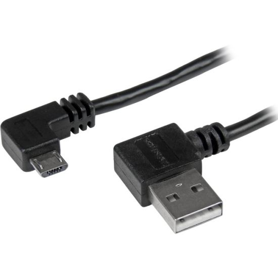 StarTech.com 1m 3 ft Micro-USB Cable with Right-Angled Connectors - M/M - USB A to Micro B Cable1