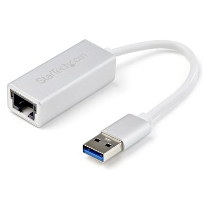 StarTech.com USB 3.0 to Gigabit Network Adapter - Silver - Sleek Aluminum Design Ideal for MacBook, Chromebook or Tablet1