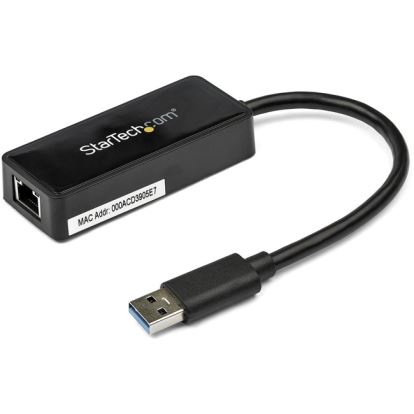 StarTech.com USB 3.0 to Gigabit Ethernet Adapter NIC w/ USB Port - Black1