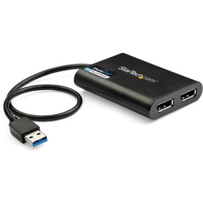 StarTech.com USB to Dual DisplayPort Adapter - 4K 60Hz - USB 3.0 5Gbps - USB Dual Monitor Adapter - Dual DisplayPort Adapter - DisplayLink Certified1