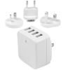 StarTech.com Travel USB Wall Charger - 4 Port - White - Universal Travel Adapter - International Power Adapter - USB Charger1